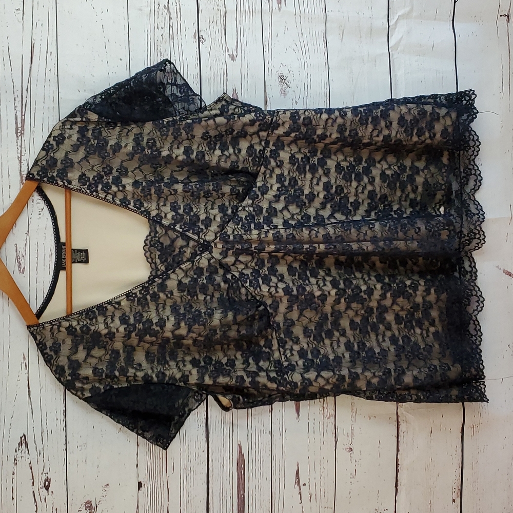 Navy Blue Lane Bryant Lace Top 26/28